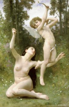 William-Adolphe Bouguereau : L'Amour s'envole(Love Takes Flight)